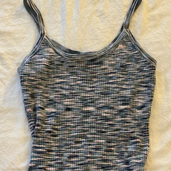 Forever 21 Women’s Blue/Green/Pink Knitted Mini Dress | Size Medium | Tank Dress - Picture 4 of 5